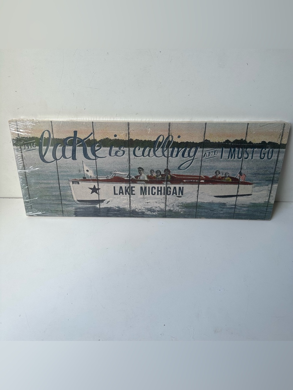 Kindred Hearts Lake Michigan “The Lake Is Calling And I Must Go” Wood Sign Decor